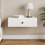 vidaXL Table d'appoint murale 59 x 34 5 x 17 cm Bois d'ingénierie