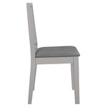vidaXL Chaises à manger avec coussins lot de 4 gris bois solide