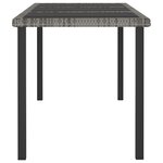 vidaXL Table à dîner de jardin Gris 180x70x73 cm Résine tressée