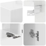 vidaXL Ensemble meuble TV 3 Pièces Blanc brillant Bois d'ingénierie