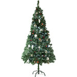 Tectake sapin de noël artificiel avec support métallique  - 180 cm