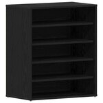 vidaXL Meuble à chaussures avec étagère Chêne noir 60 x 35 x 70 cm