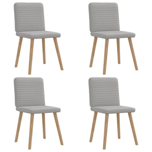 vidaXL Chaises à manger lot de 4 gris nuage tissu