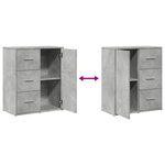 vidaXL Buffets 2 Pièces sonoma gris 60x31x70 cm bois d'ingénierie