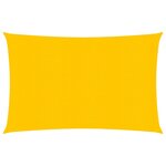 vidaXL Voile d'ombrage 160 g/m² rectangulaire jaune 2x3 5 m PEHD