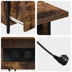 vidaXL Cabinet de chevet Chêne fumé 60 x 30 x 61 cm Bois d'ingénierie