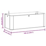 vidaXL Lit surélevé de jardin et système d'arrosage Blanc 100x43x33 cm