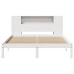 vidaXL Lit bibliothèque sans matelas blanc 135x190 cm bois pin massif