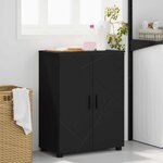 vidaXL Cabinet de salle de bain avec stockage Noir 60 x 35 x 80 cm