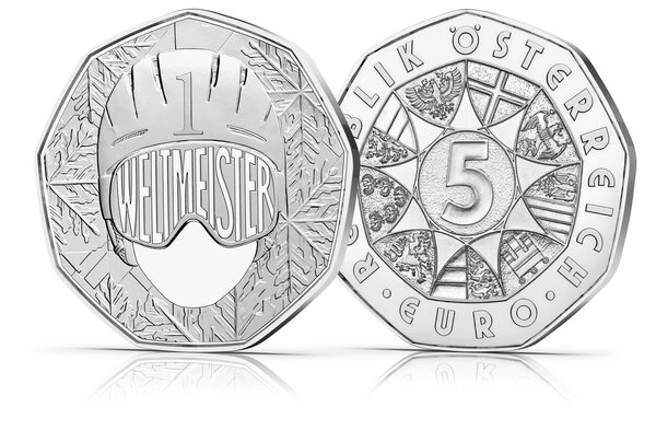 Pièce de monnaie 5 euro Autriche 2025 argent BU – Championne du monde de ski
