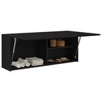 vidaXL Armoire murale de bain noir 100x25x40 cm bois d'ingénierie