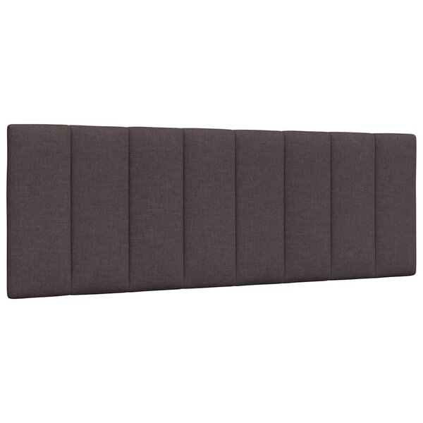 vidaXL Coussin de tête de lit marron foncé 120 cm tissu