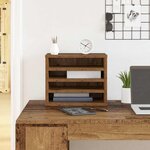 vidaXL Organiseur de bureau Bois ancien 36 x 26 x 29.5 cm