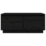 vidaXL Table basse Noir 80x50x35 cm Bois massif de pin