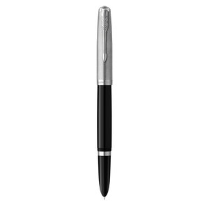 PARKER 51 Stylo Plume  Corps Résine Noire + Capuchon inox poli  Plume fine  Coffret cadeau