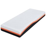 vidaXL Matelas Blanc et Gris 80 x 200 cm Mousse à mémoire de gel