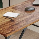 vidaXL Bureau Bois Ancien 149 x 149 x 75 cm Bois d'ingénierie