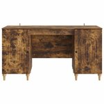 vidaXL Bureau Chêne fumé 142 5 x 50 x 75 cm Bois d'ingénierie