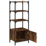 vidaXL Bibliothèque à 3 niveaux chêne fumé 41x30x109 5 cm