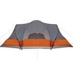 vidaXL Tente familiale tipi 8 personnes gris et orange imperméable