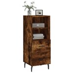 vidaXL Buffet Chêne fumé 34 5x34x90 cm Bois d'ingénierie