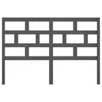 vidaXL Tête de lit Gris 141x4x100 cm Bois massif de pin