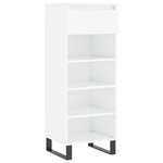 vidaXL Armoire à chaussures Blanc brillant 40x36x105cm Bois ingénierie