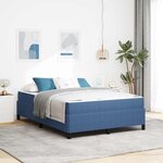 vidaXL Cadre de lit Bleu 140 x 200 cm Tissu en velours côtelé