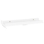 vidaXL Étagères murales 4 Pièces Blanc brillant 40x9x3 cm