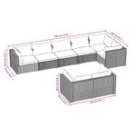 vidaXL Salon de jardin avec coussins 8 Pièces marron résine tressée