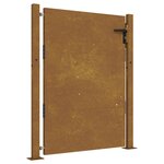 vidaXL Portail de jardin 105x130 cm acier corten
