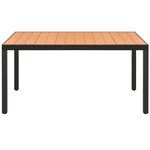 vidaXL Table de jardin Marron 150 x 90 x 74 cm Aluminium et WPC