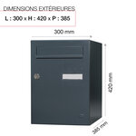 Boite à colis Eclipse 1 porte gris anthracite mat RAL 7016 M