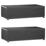 vidaXL Housses salon de jardin 2Pièces 8œillets 125x70x35cm rectangulaire