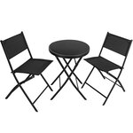 Ensemble table et chaises de jardin noir 2208283