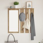 vidaXL Porte-manteau mural chêne artisanal 84 x 10 x 80 cm