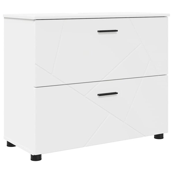 vidaXL Cabinet de salle de bain avec tiroir Blanc 76 5 x 35 x 64 cm