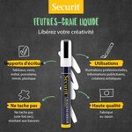 Etui de 8 Marqueurs ORIGINAL MEDIUM Craie Liquide Pointe Biseautée Blanc SECURIT