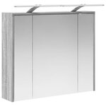 vidaXL Armoire Miroir de Salle de Bain Gris Sonoma 73 5 x 16 x 62 5 cm