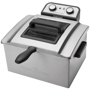 Proficook friteuse double profondeur 3000 w 5 l argentée pc-fr 1038