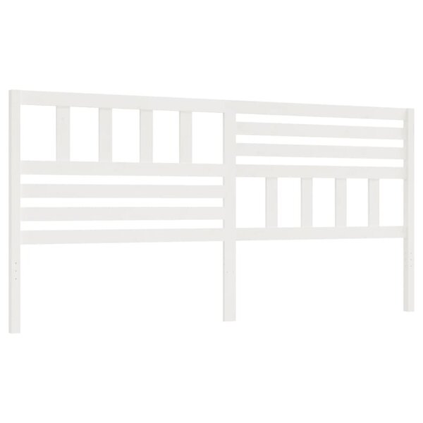 vidaXL Tête de lit Blanc 206x4x100 cm Bois massif de pin