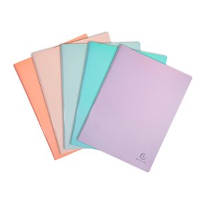 Protège-documents exacompta aquarel polypropylène a4 30 pochettes - 60 vues couleurs assorties - lot de 5