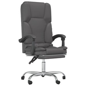 Fauteuil de massage inclinable de bureau informatique étude similicuir gris 02_0025405