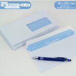 Lot de 100 enveloppes blanches dl avec fenêtre - gamme courrier+