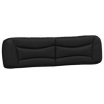 vidaXL Lit avec matelas Hvar noir et blanc 200x200 cm similicuir