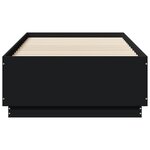vidaXL Cadre de lit avec LED sans matelas noir 75x190 cm