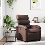 vidaXL Fauteuil inclinable Marron Similicuir