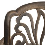 Ensemble de bistro jardin meuble extérieur terrasse 3 pièces aluminium coulé bronze 02_0013506