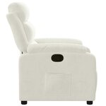 vidaXL Fauteuil inclinable Crème Velours