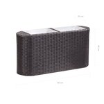 Vidaxl lit surélevé de jardin 80x25x40 cm résine tressée noir